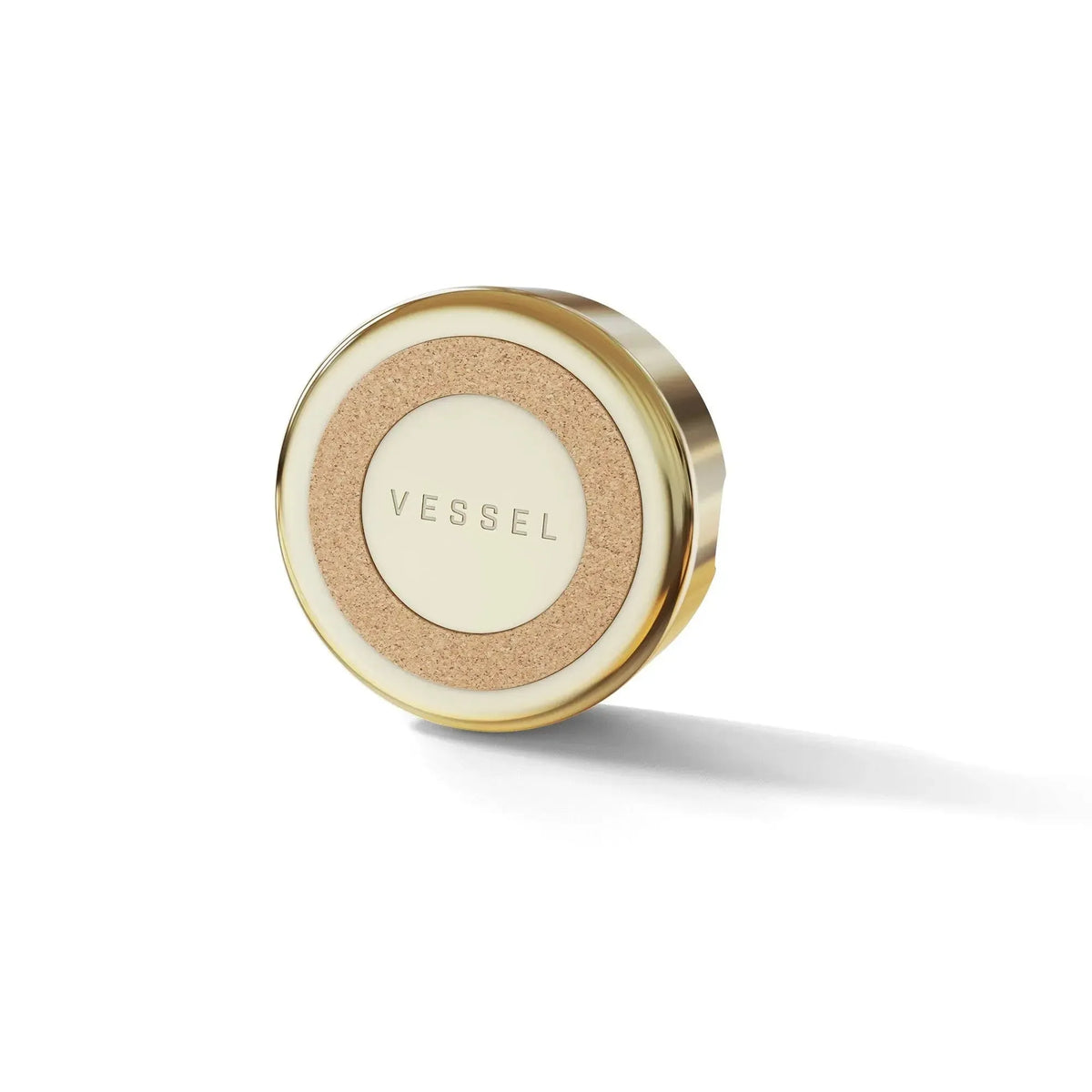 Popolník Vessel Ember Gold s korkovou vložkou a krémovým krúžkom