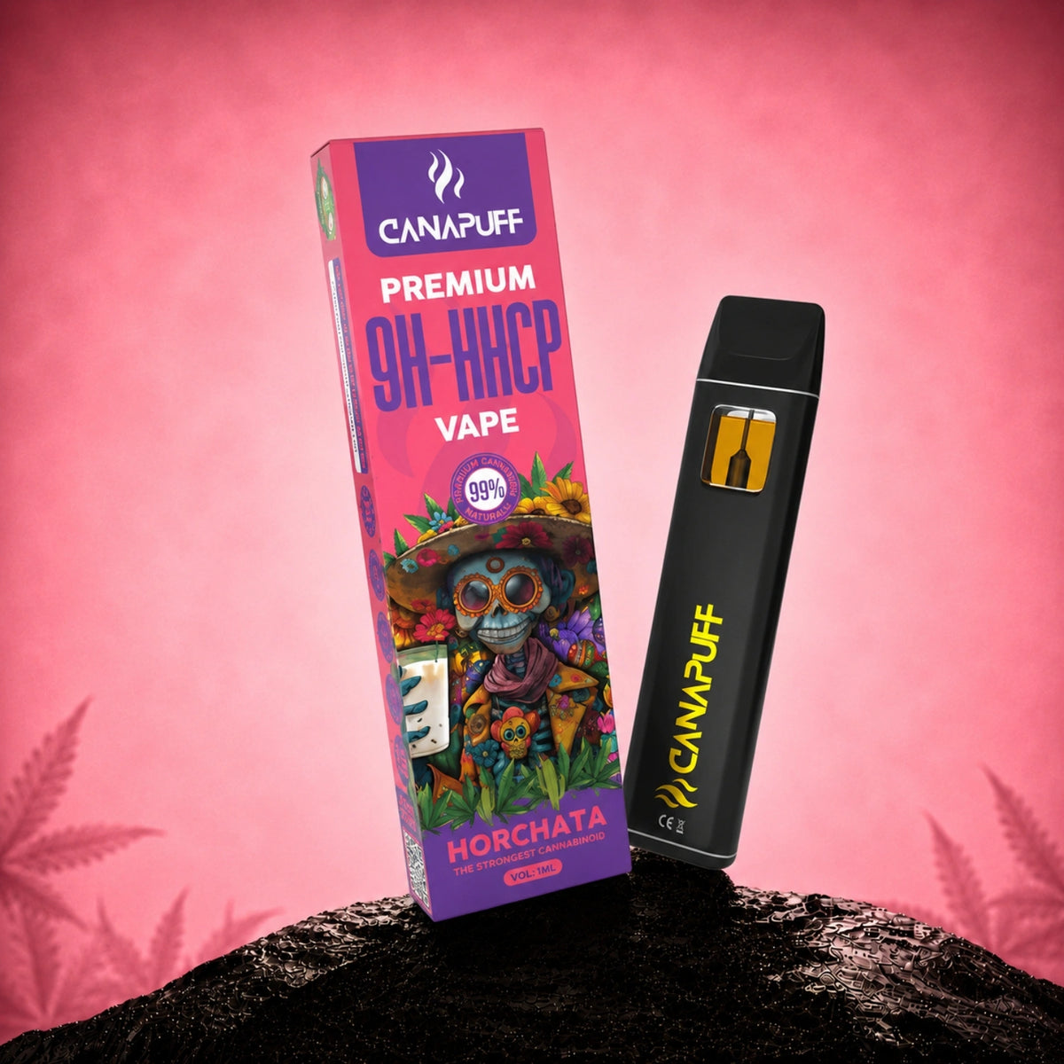 Canapuff 9H-HHCP Vape Horchata 99% 1ml jednorazové pero s krabičkou