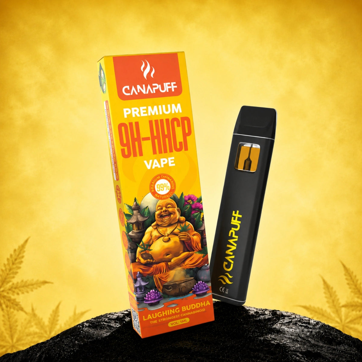 Canapuff 9H-HHCP Vape Laughing Buddha 99% 1ml jednorazové pero s krabičkou
