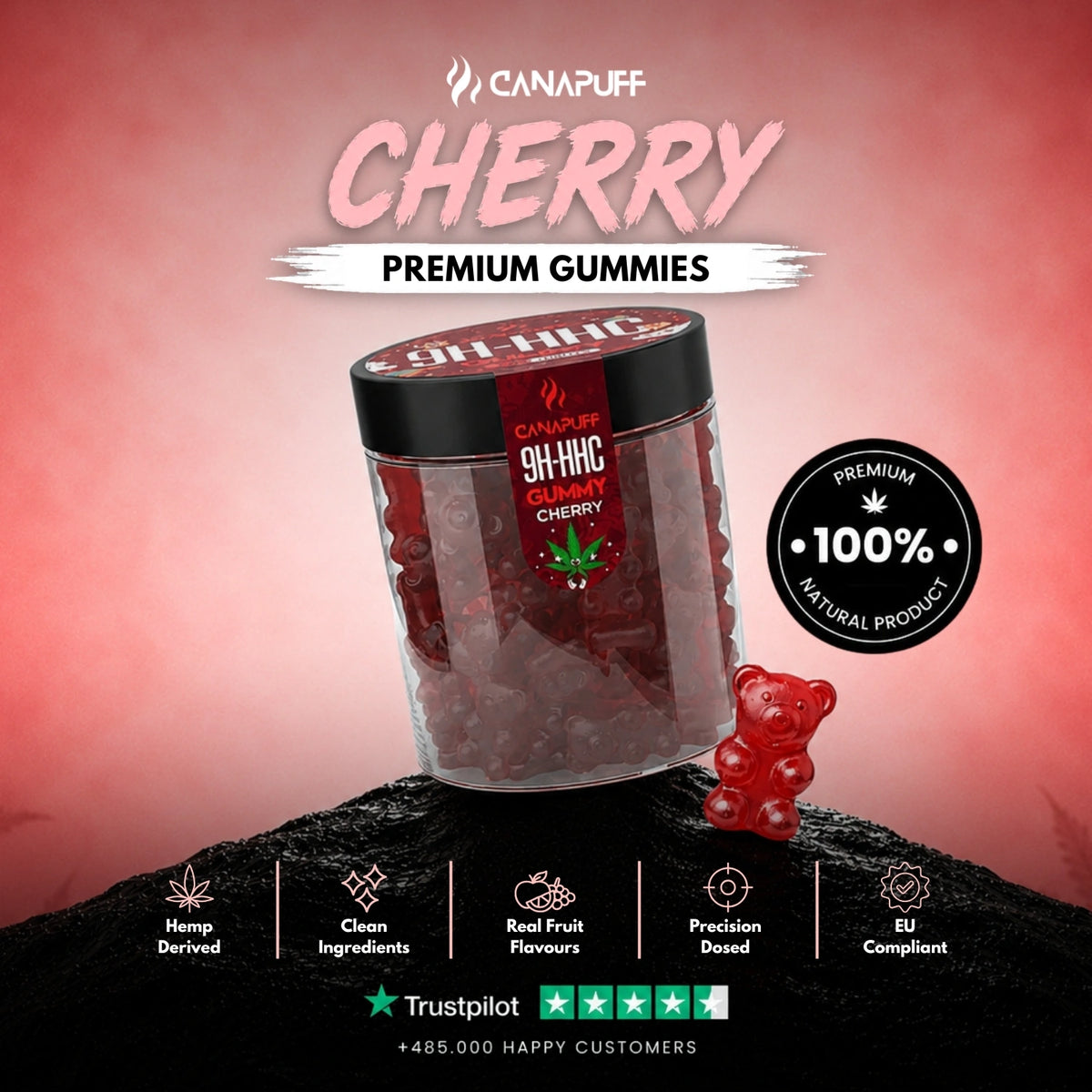 9H-HHC Gumíky Cherry – gumíky, foto 2