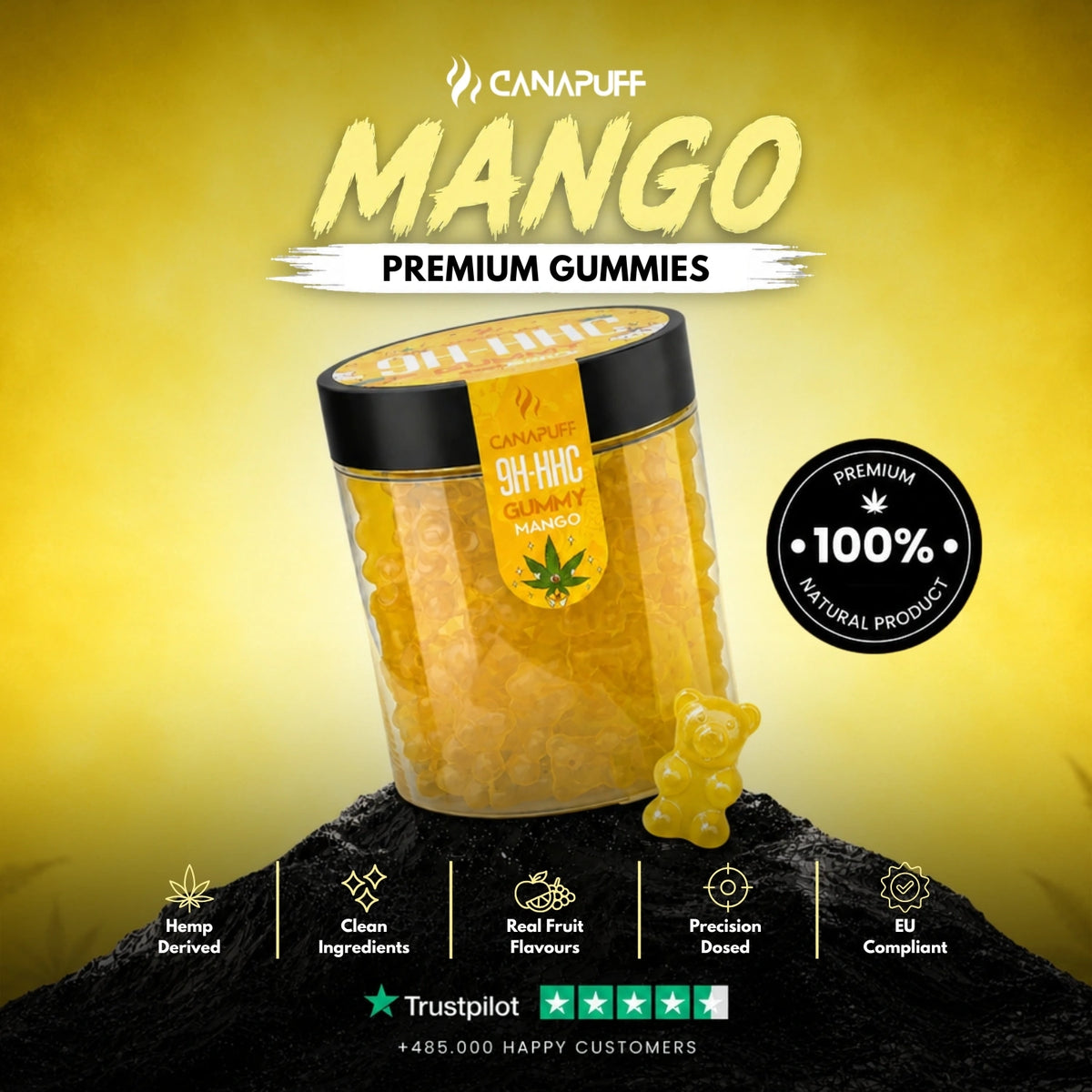 9H-HHC gumíky Mango – gumíky, foto 2