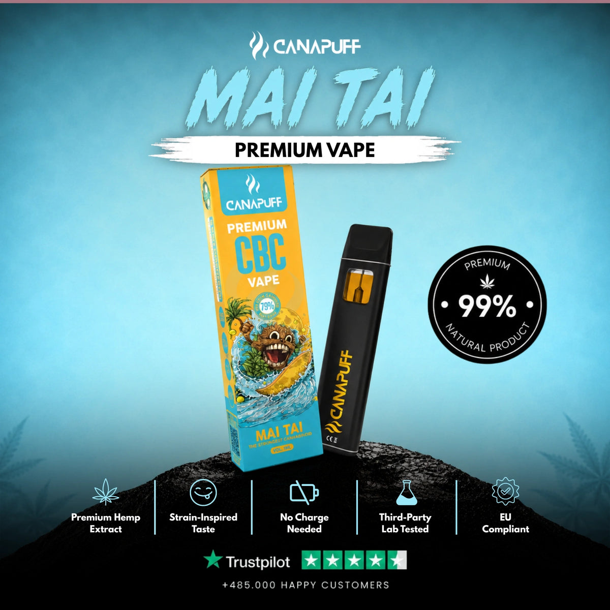 CBC Vape Mai Tai 79% 1ml – jednorazové vape pero, foto 2