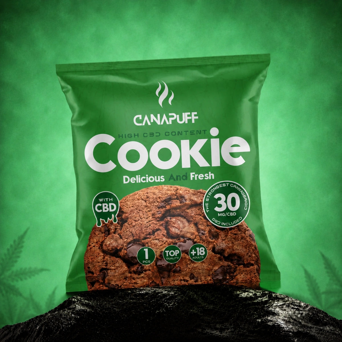 Canapuff CBD Cookie, 30 mg CBD, 1 kus