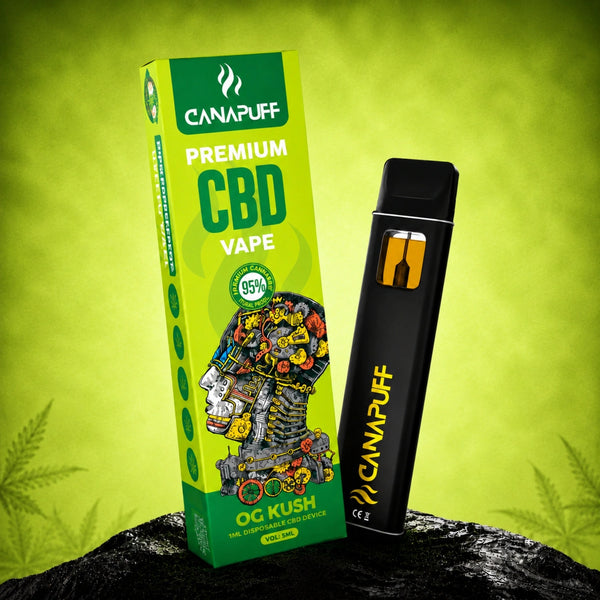 Canapuff CBD Vape OG Kush 95% 1ml jednorazové zariadenie