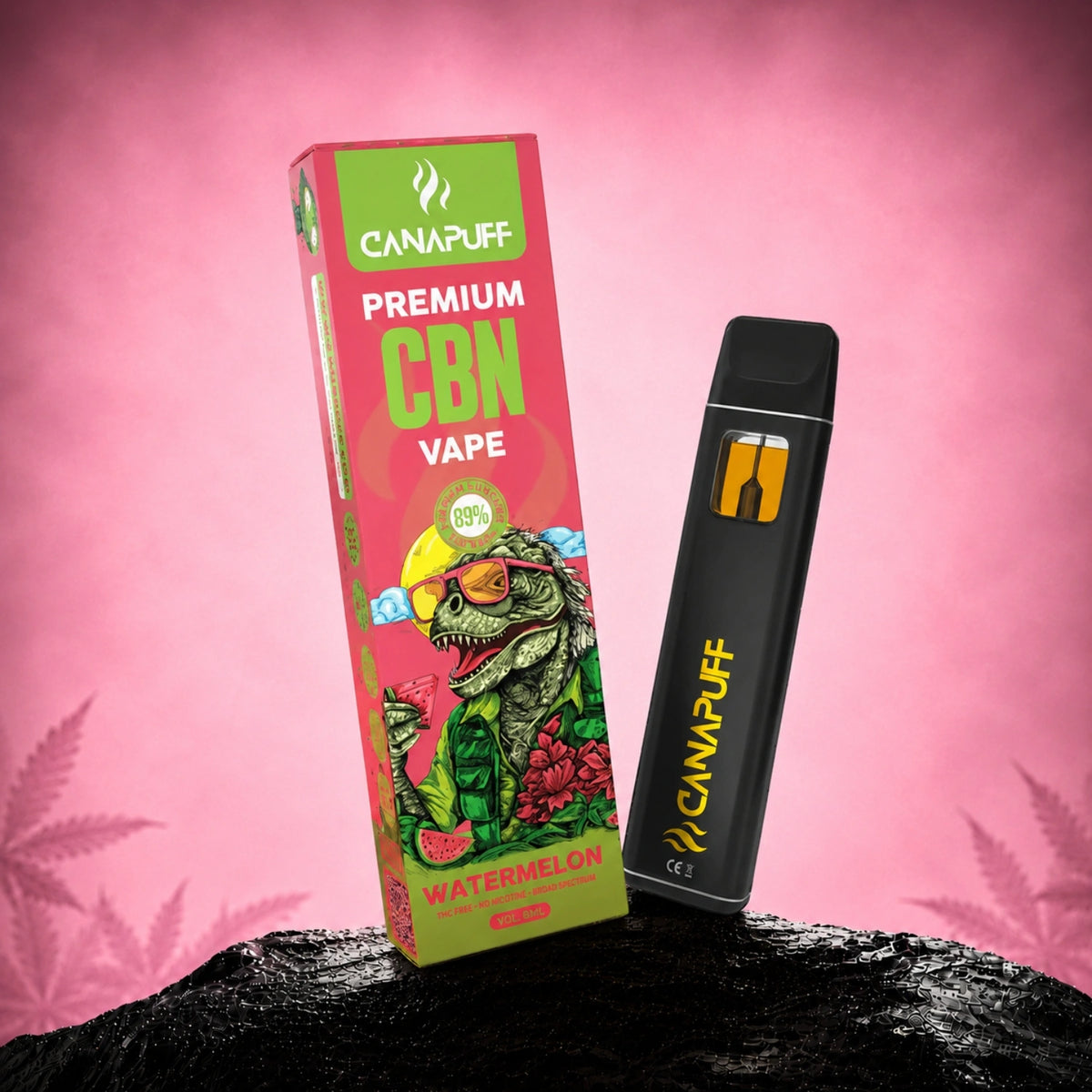 Canapuff CBN Vape Watermelon 89% 1ml jednorazové pero