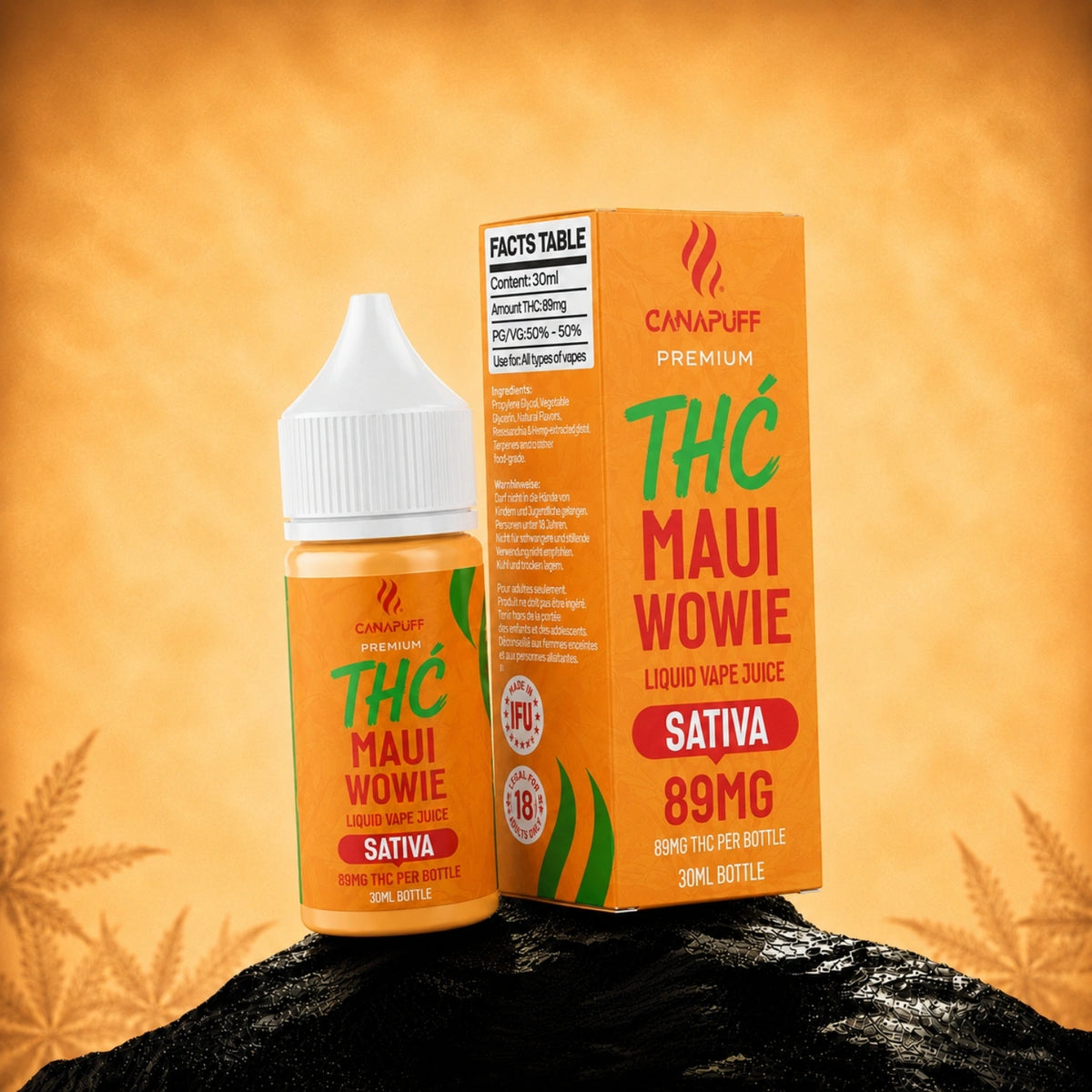 Canapuff Maui Wowie Delta-9 liquid do vapu, 89 mg, 30 ml fľaštička