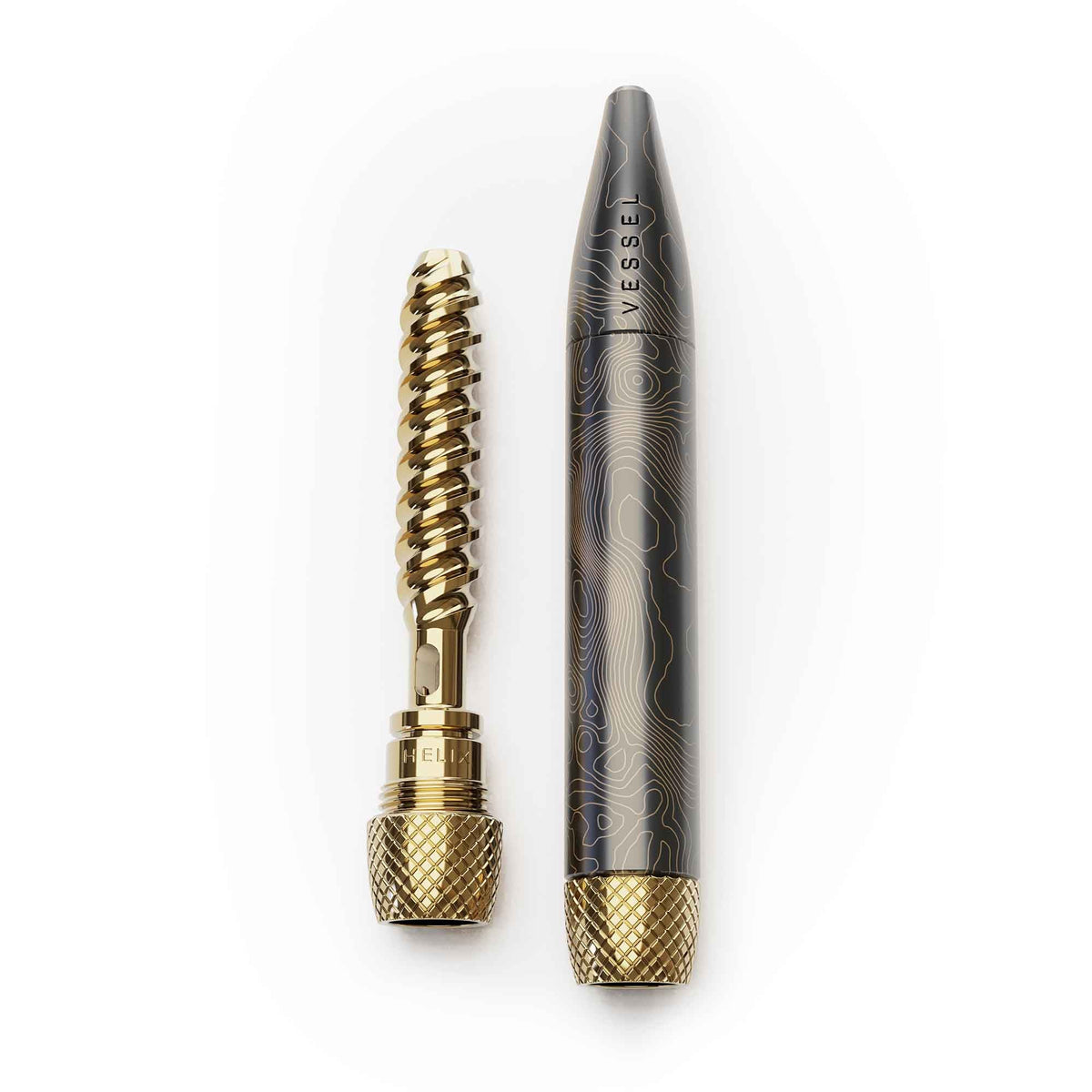 Vessel One Hitter Gunmetal pero so špirálovým náustkom