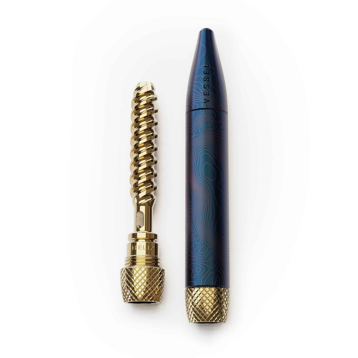 Vessel One Hitter Maritime pen so zlatým náustkom a mosadznými detailmi