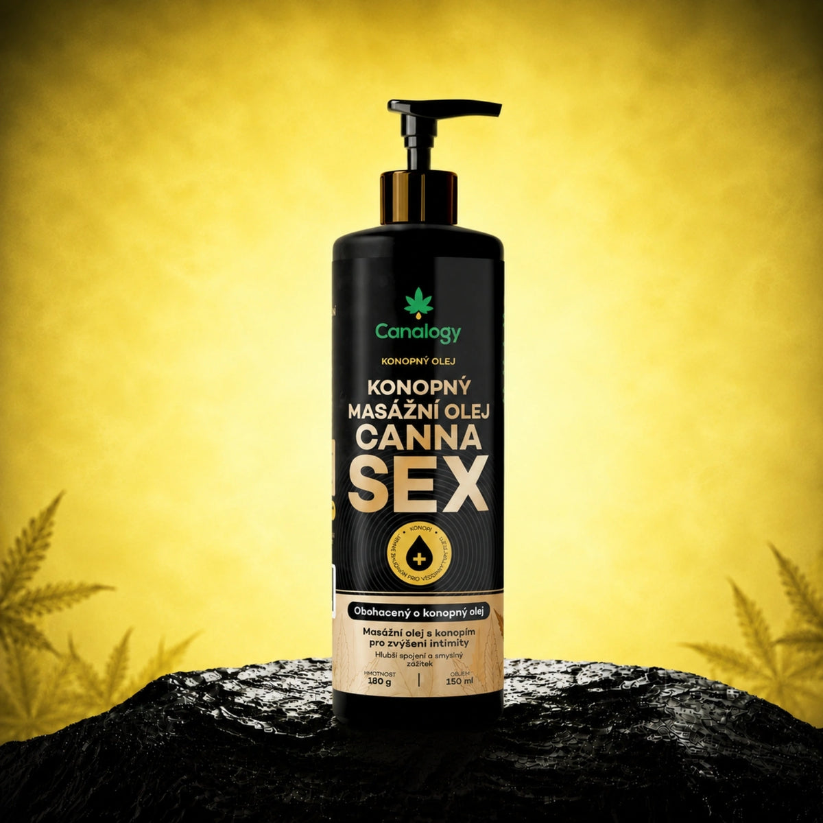 Konopný masážny olej Cannasex - Canalogy – masážny produkt
