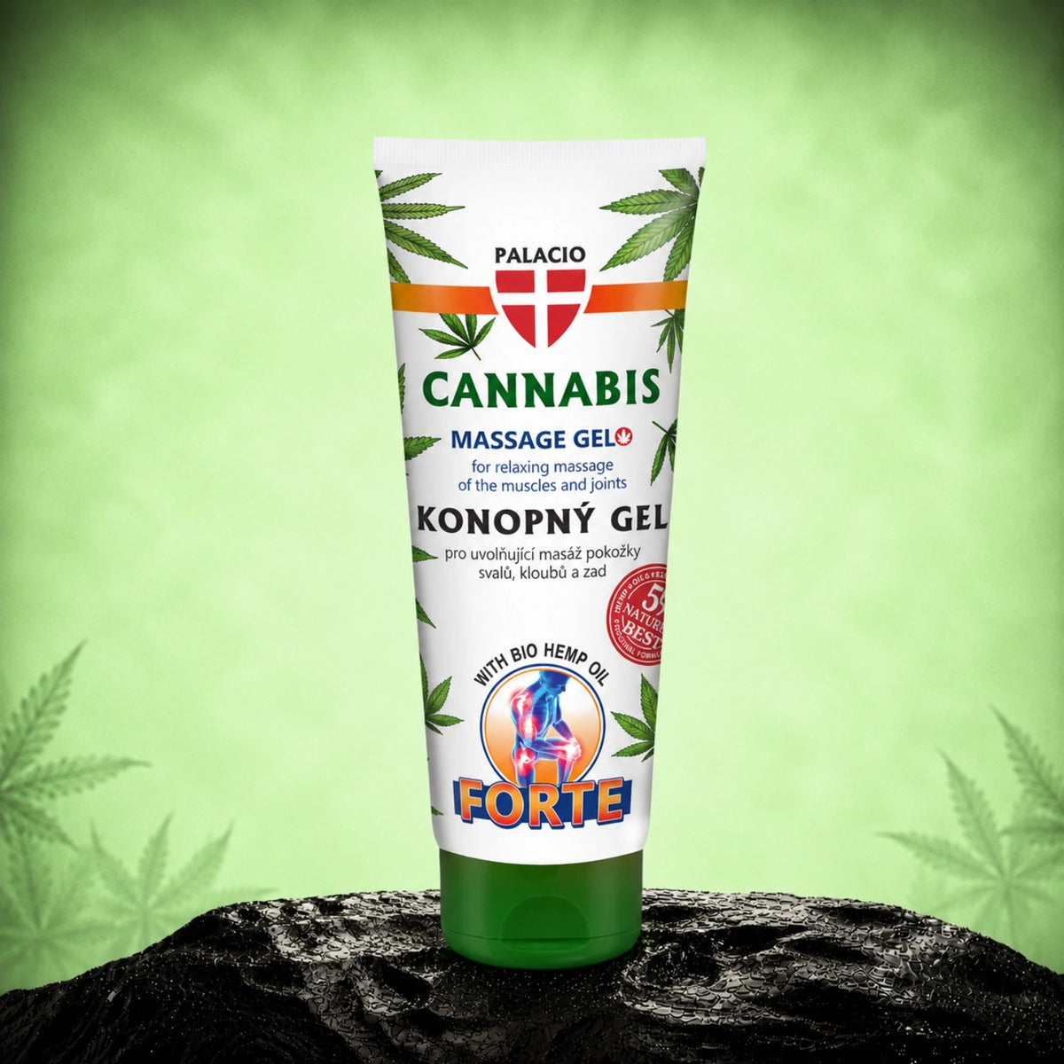 Konopný masážny gél Forte, 200ml - Palacio – masážny produkt