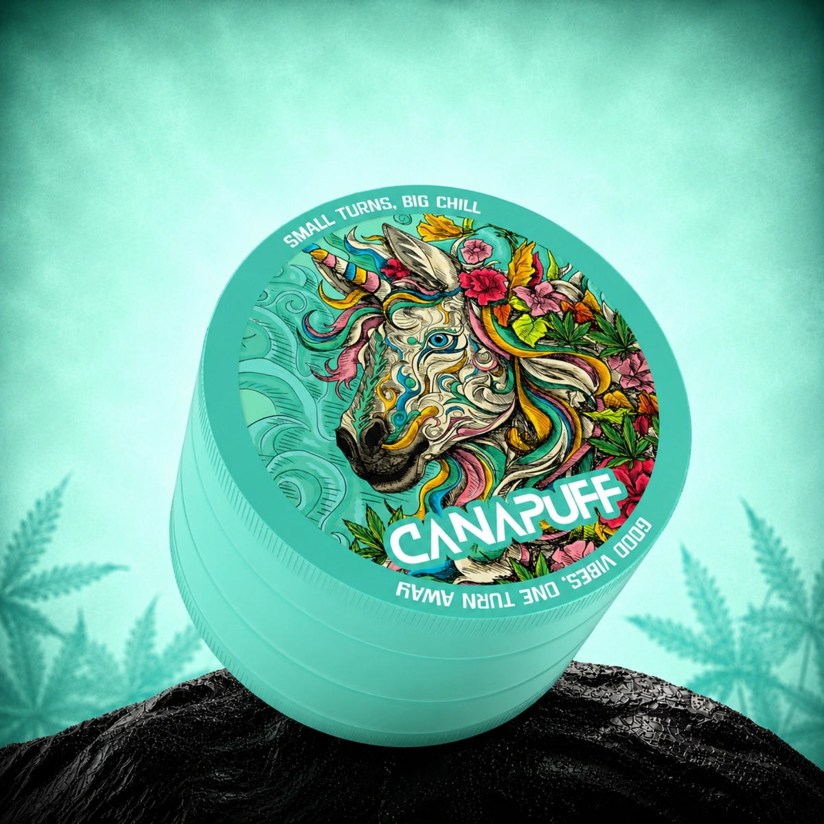 Canapuff kovový grinder Unicorn Piss