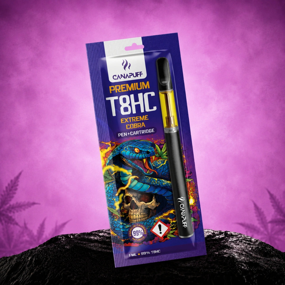 Canapuff T8HC Extreme Cobra vape kazeta, 1 ml, 99%