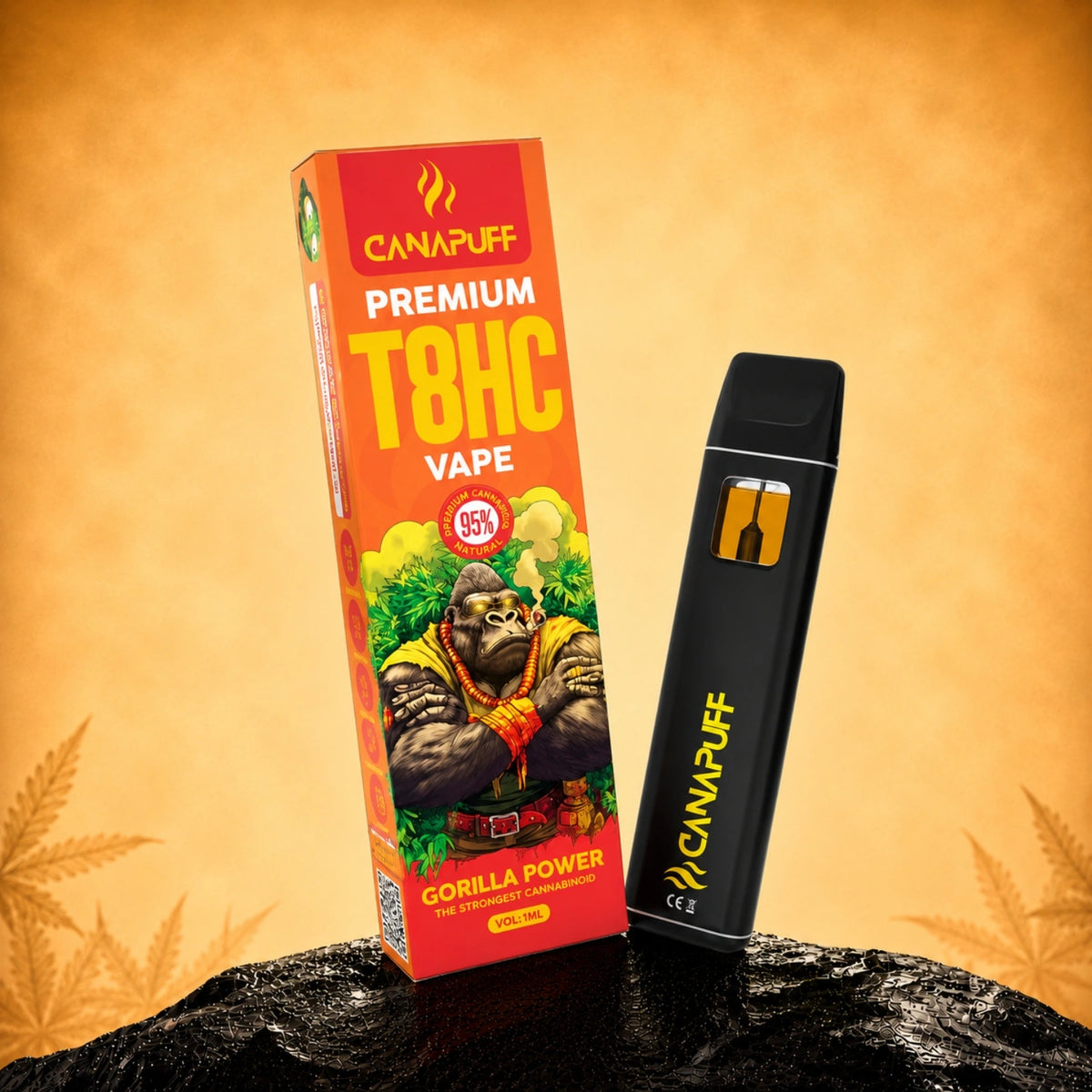 Canapuff T8HC Vape Gorilla Power 95% 1ml jednorazové pero