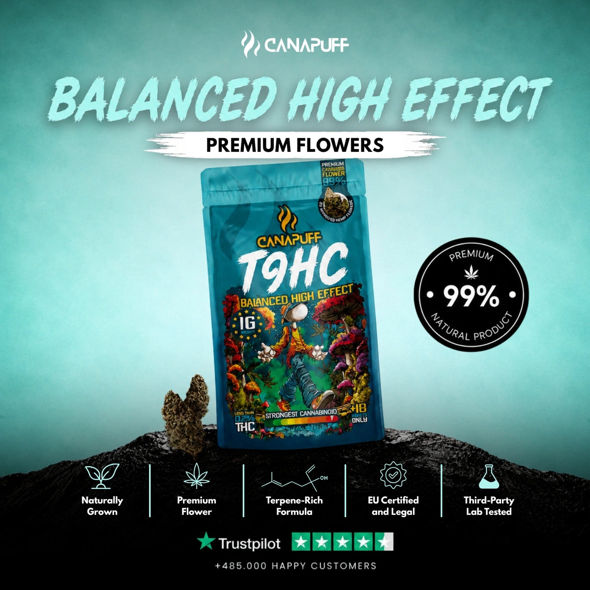 TⳊHC Kvety Balanced 99% – kvetové palice, foto 2
