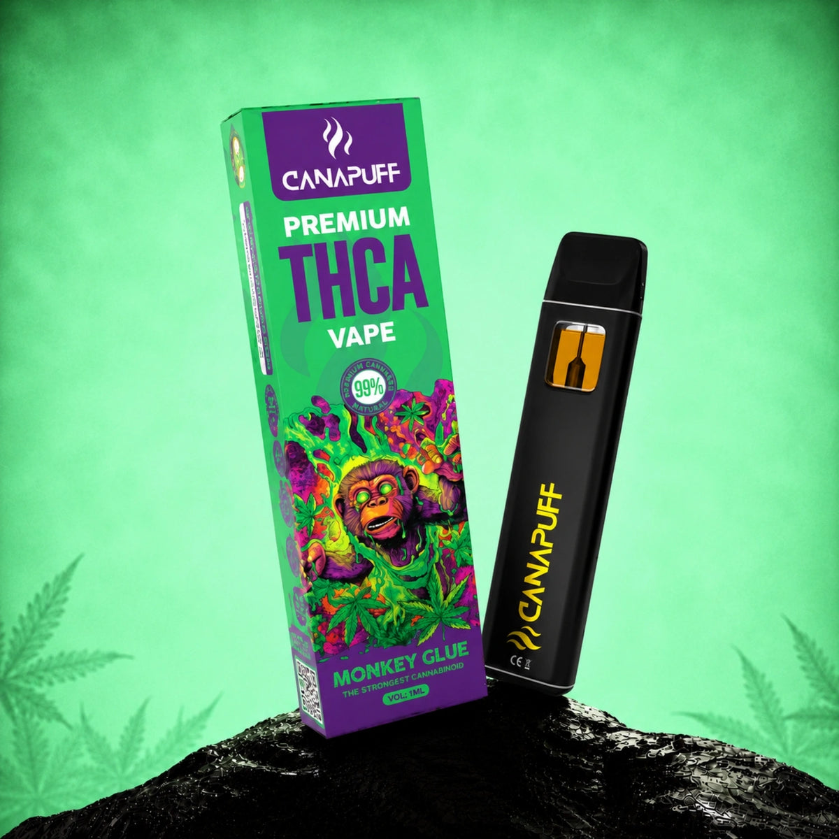 Canapuff THCA Vape Monkey Glue 99% 1ml jednorazové pero