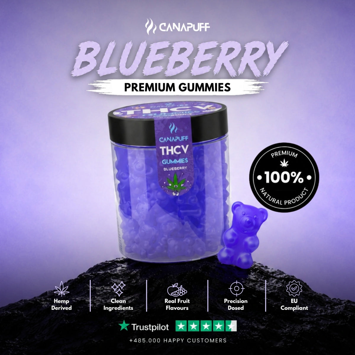THCv Gumíky Blueberry – gumíky, foto 2
