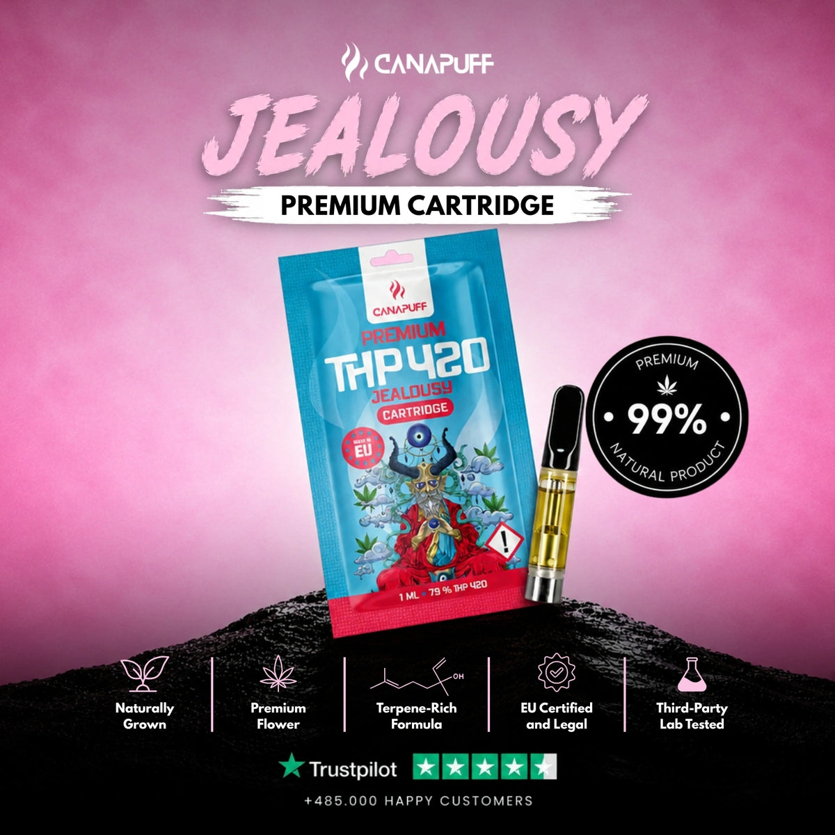 THP420 Kazeta Jealousy 79% – vape kazeta, foto 2