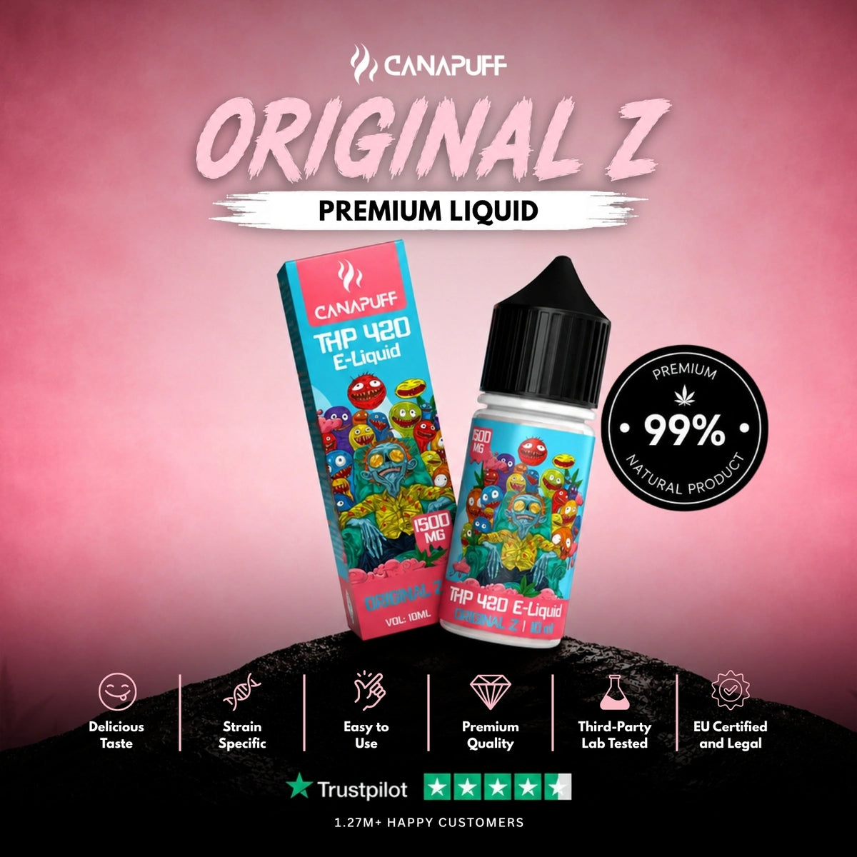 THP420 Liquid Original Z 1.500mg – fľaštička liquidu, foto 2