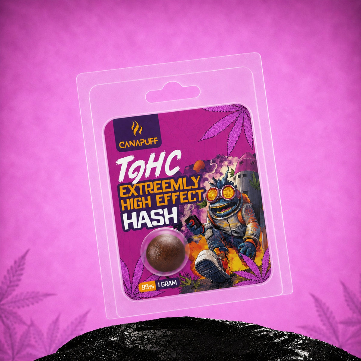 Canapuff TⳊHC Hash Extreemly High Effect 99%, balenie 1 gram
