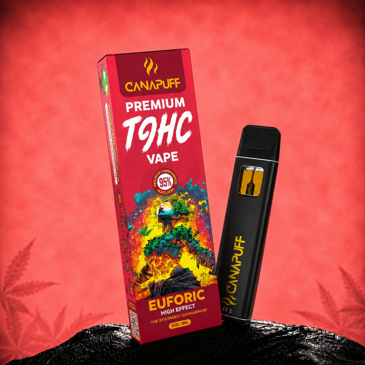 Canapuff TⳊHC Vape Euforic 95% jednorazový pen 1ml