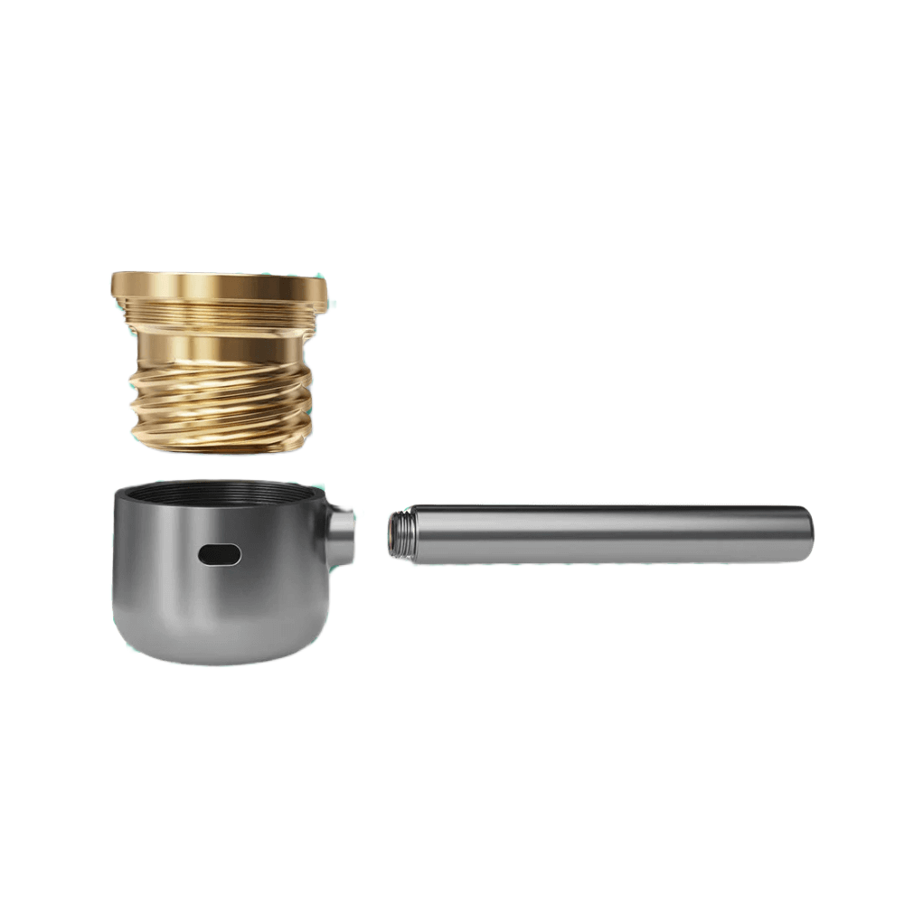 Vessel Pipe v gunmetal s mosadzným viečkom a stopkou