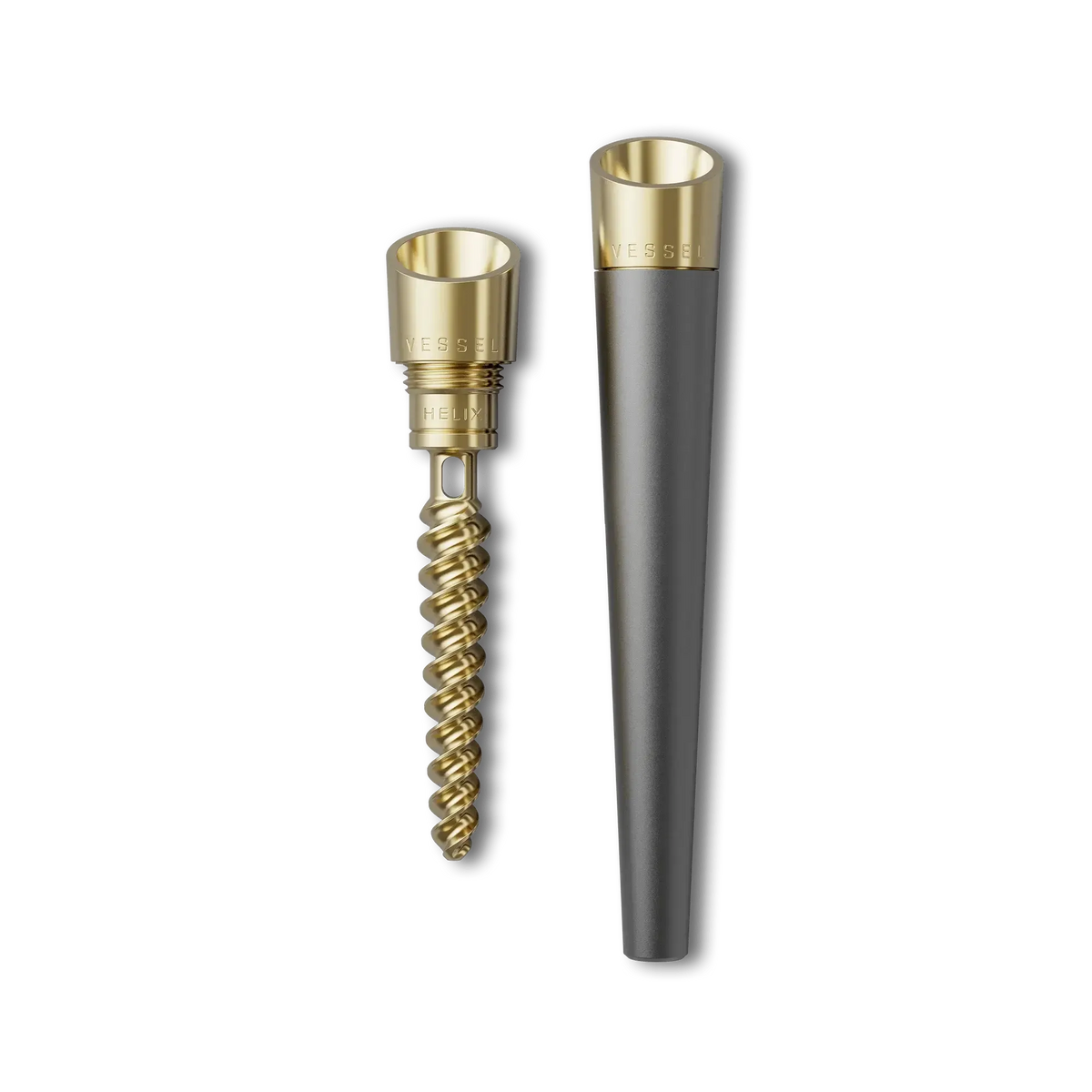 Vessel Cone Gunmetal držiak na pre-rolly so skrutkovacím dizajnom