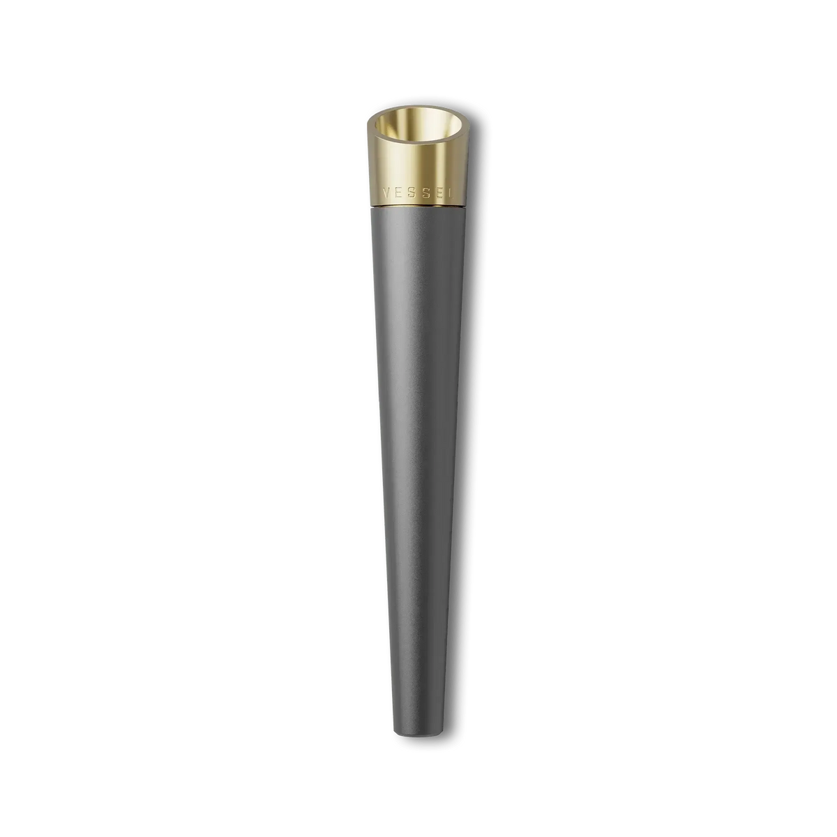 Vessel Cone Gunmetal držiak na pre-roll s vrchom v zlatom tóne