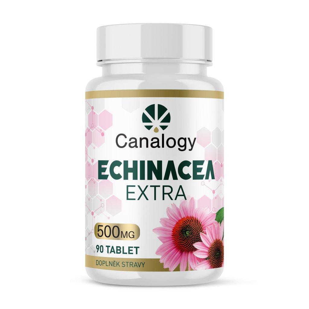 Canalogy CBD Echinacea Extra 500 mg, fľaštička s 90 tabletami