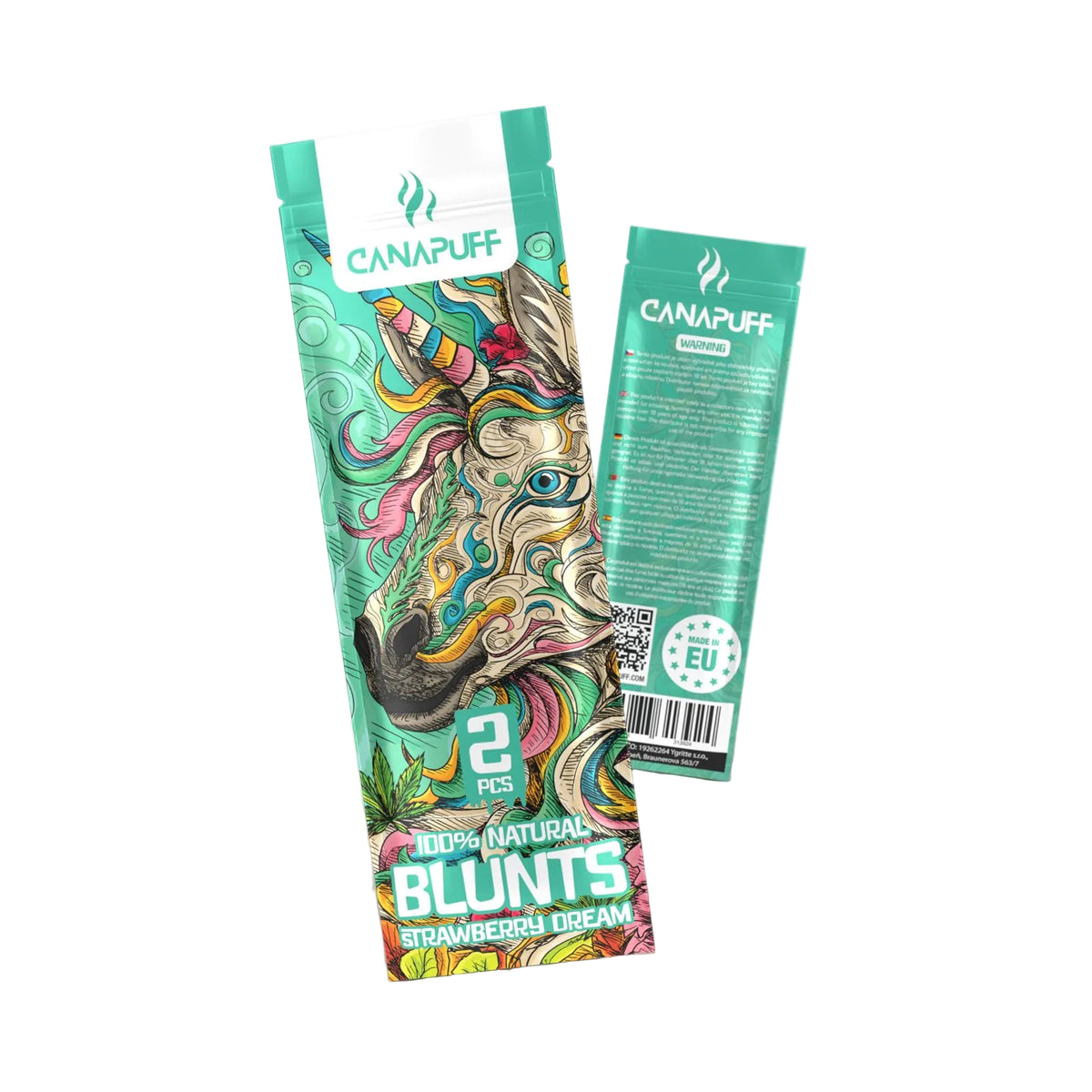 Canapuff Blunt Wrap Rolls Strawberry Dream, 2 kusy, 100% prírodný papierik na balenie