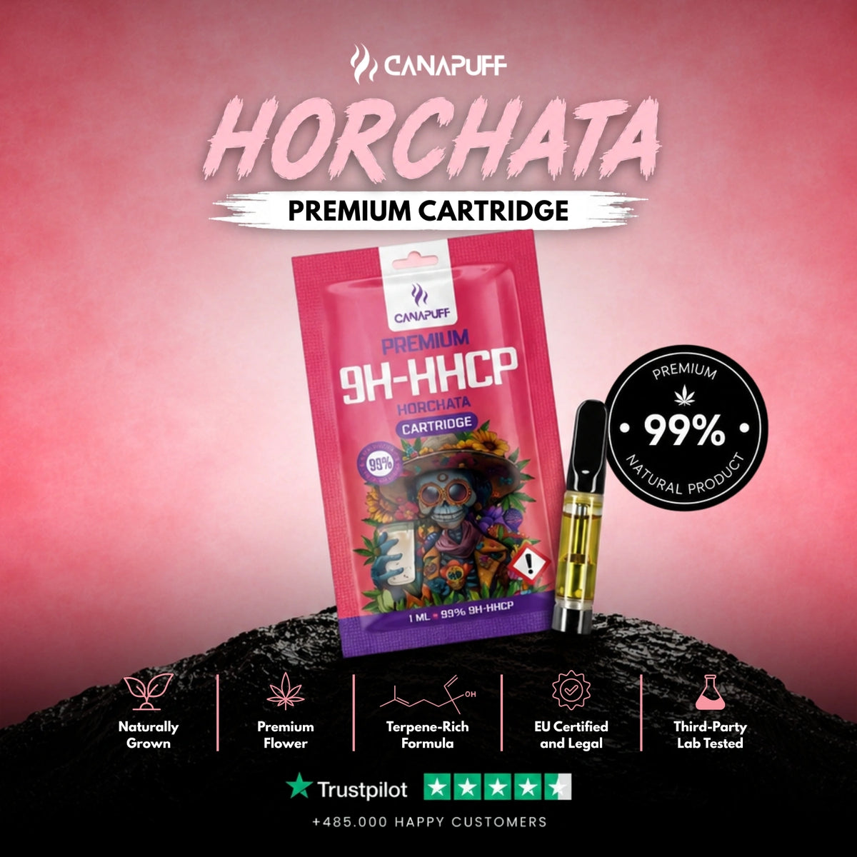 9H-HHCP Kazeta Horchata 99% – vape kazeta, foto 2