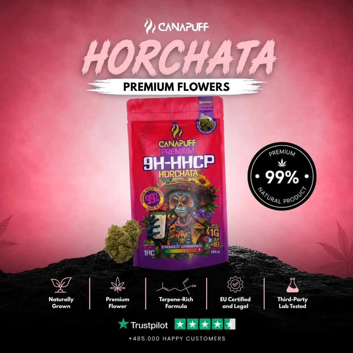 9H-HHCP Kvety Horchata 99% – kvetné búdy, foto 2