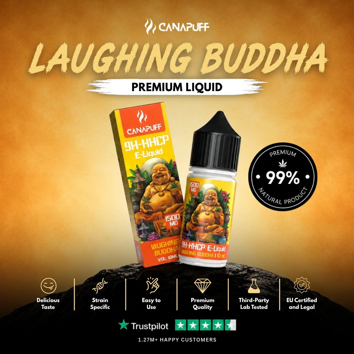 9H-HHCP Liquid Laughing Buddha 1.500mg – fľaštička liquidu, fotka 2