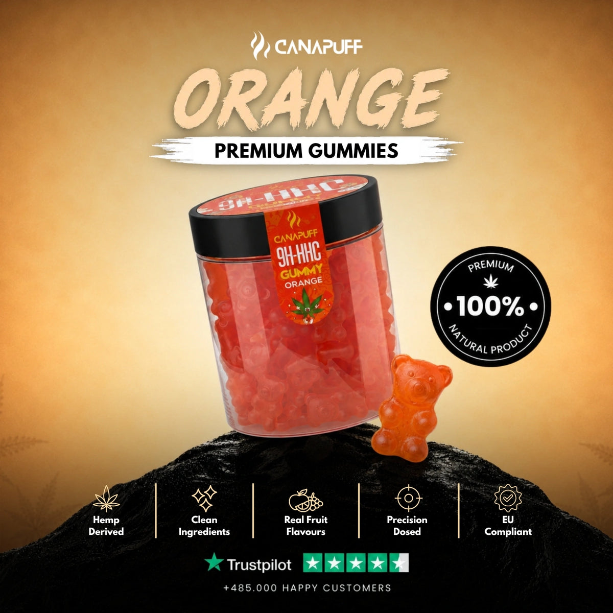 9H-HHC Gumíky Orange – gumíky, foto 2
