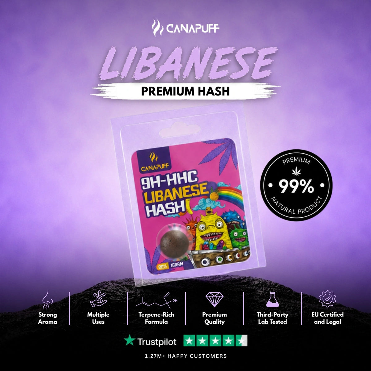 9H-HHC Hash Libanese 99% – hašiš, foto 2
