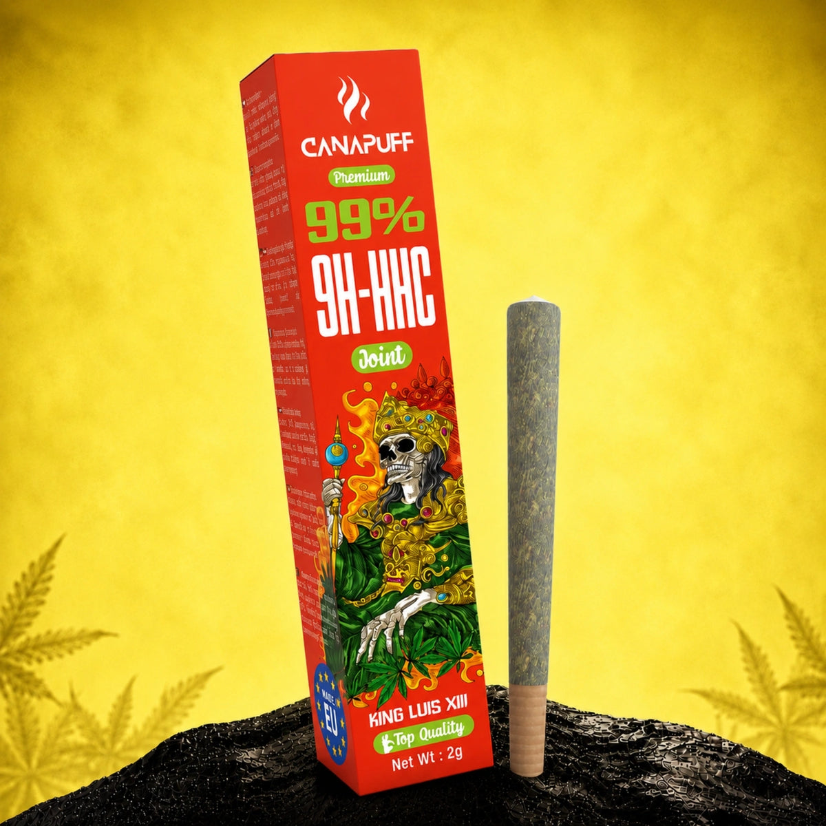 Canapuff 9H-HHC Joint King Luis XIII 99% predbalený konopný joint, 2g v červenom balení