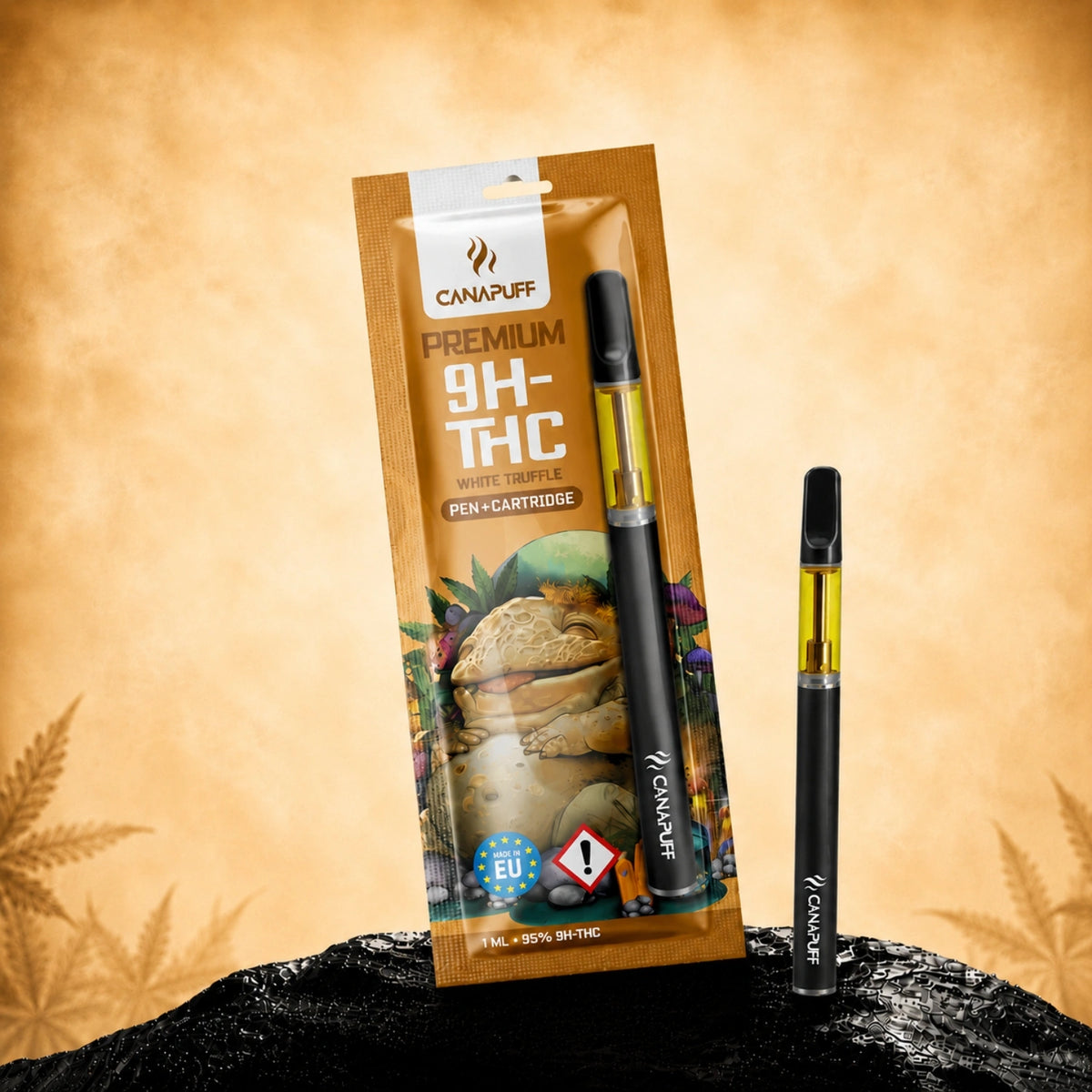 Canapuff 9H-THC White Truffle pero a kazeta, sila 95%, 1 ml