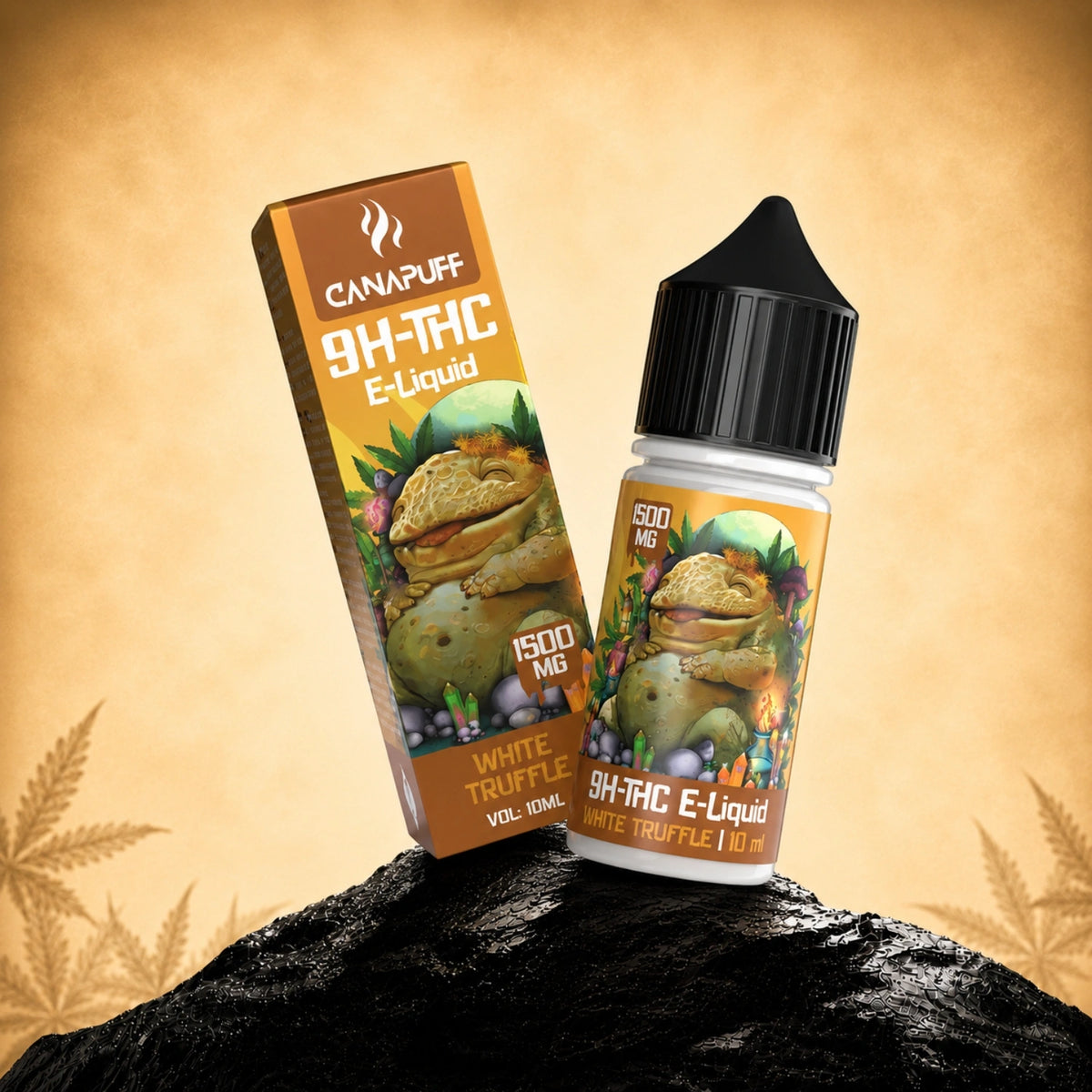 Canapuff 9H-THC E-Liquid White Truffle 1500 mg, 10 ml vape fľaštička