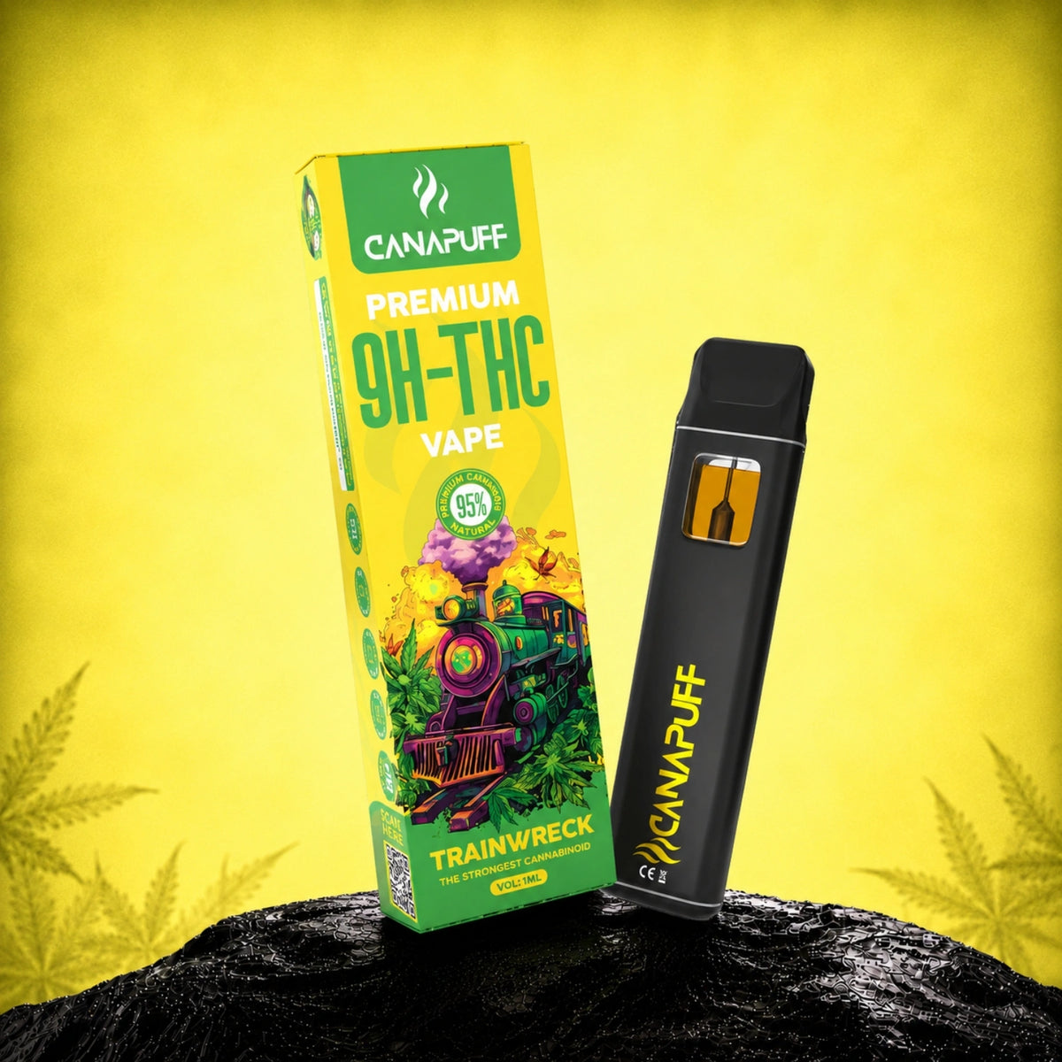 Canapuff 9H-THC Vape Trainwreck 95% 1ml jednorazové pero