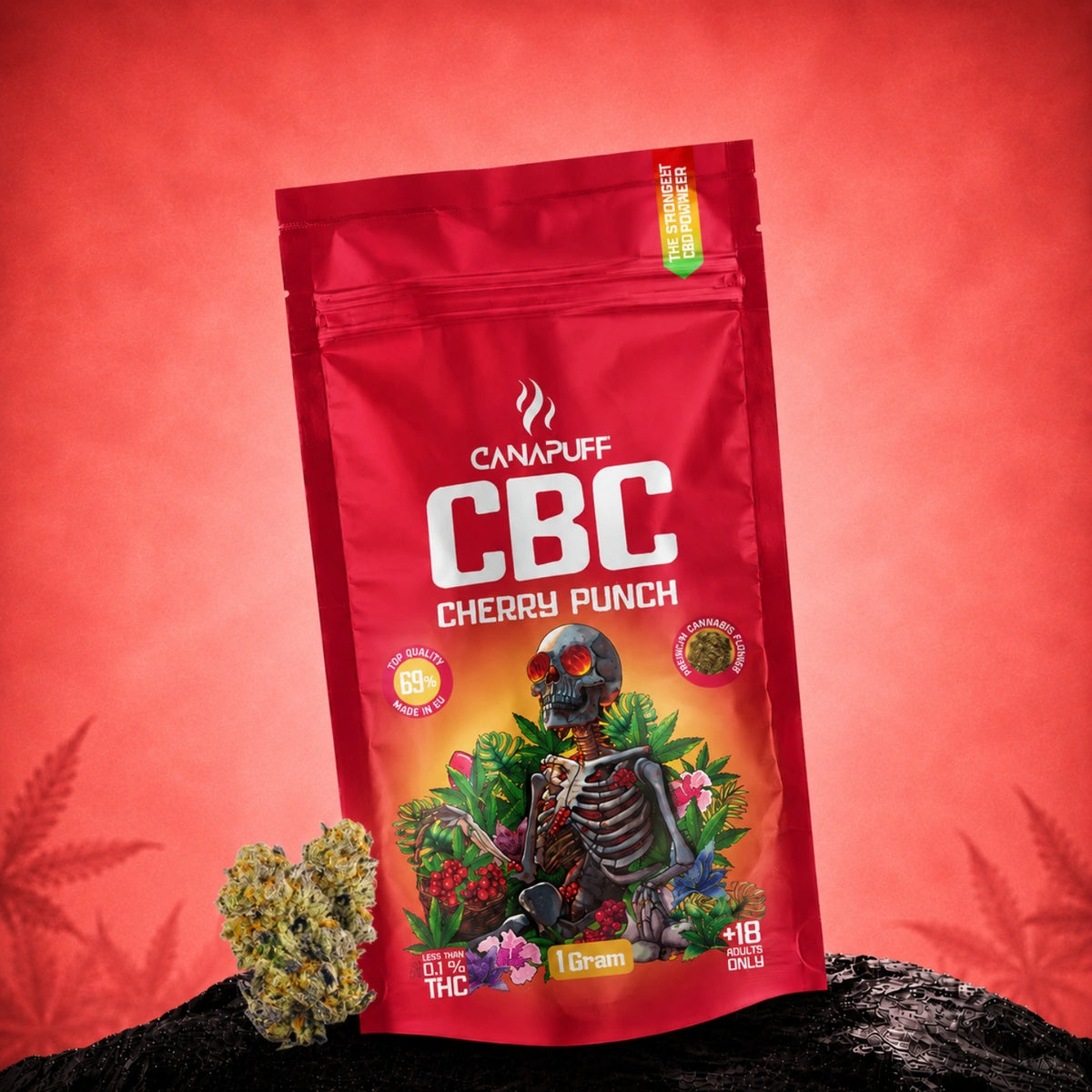 Canapuff CBC Kvety Cherry Punch 69%, 1g vrecko