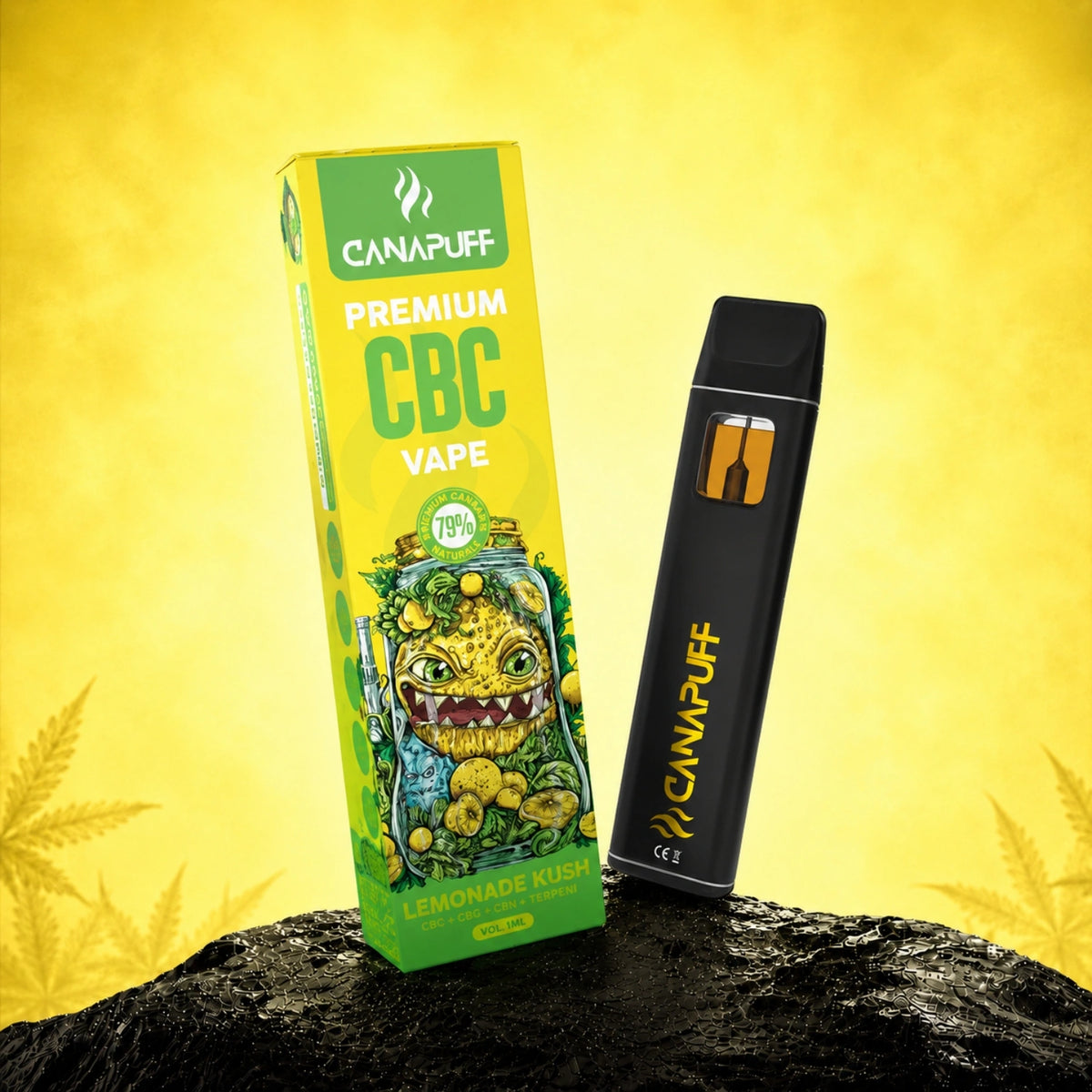 Canapuff CBC Vape Lemonade Kush 79% 1ml jednorazové pero