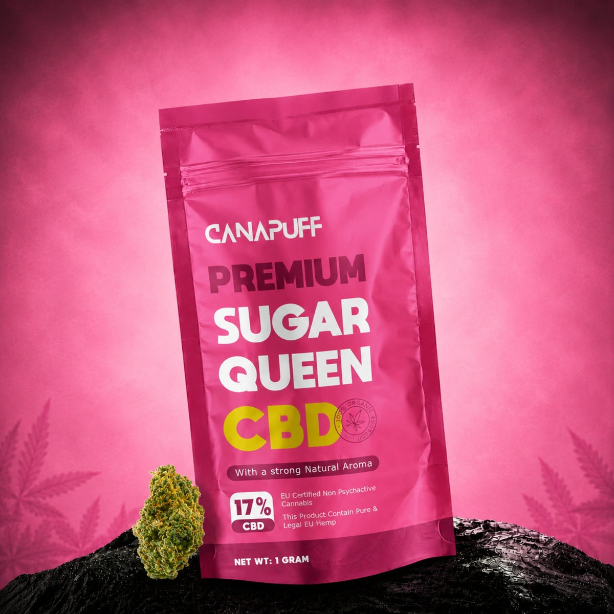 Canapuff Sugar Queen CBD kvety 17%, vrecko 1 gram
