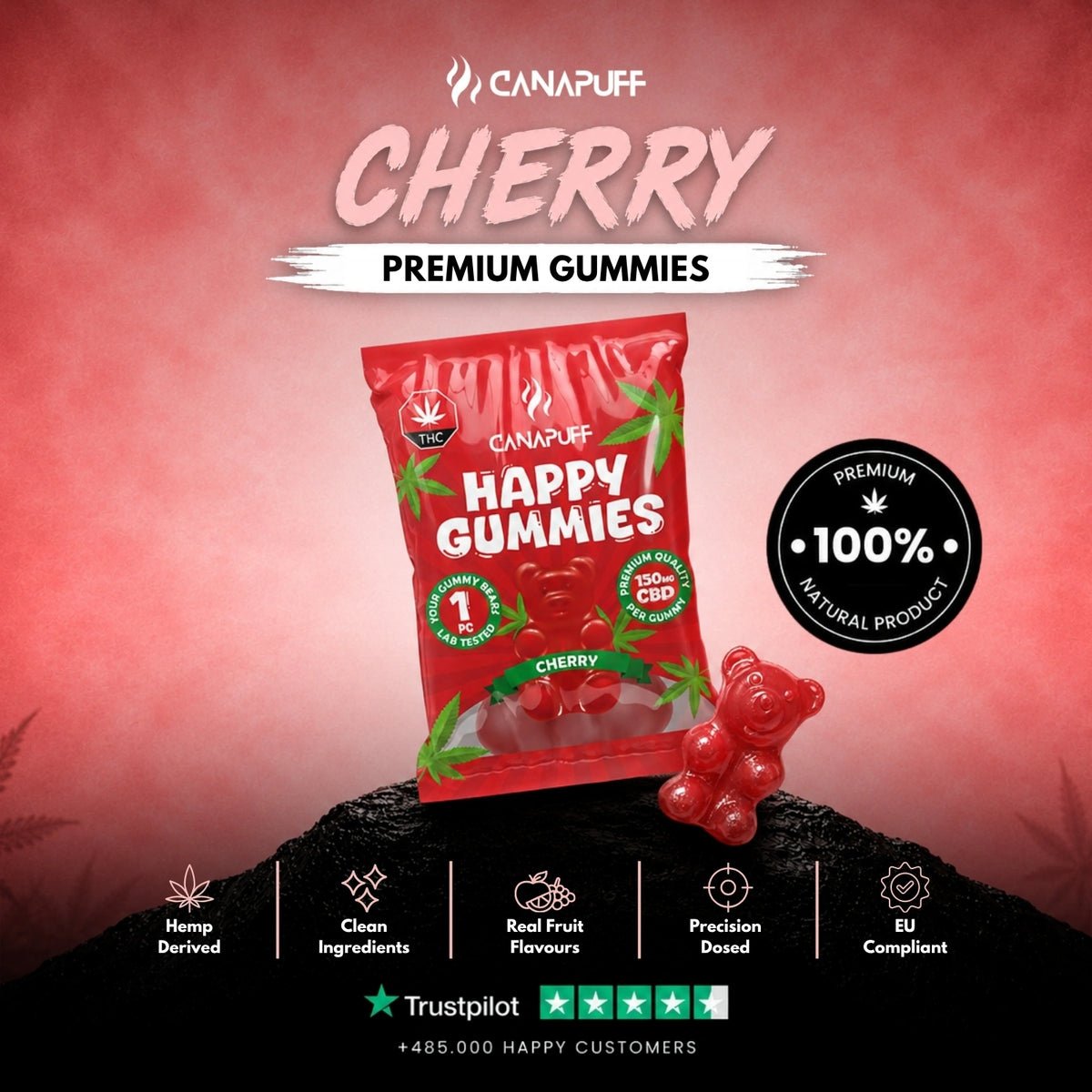 CBD gumíky Cherry – gumíky, foto 2