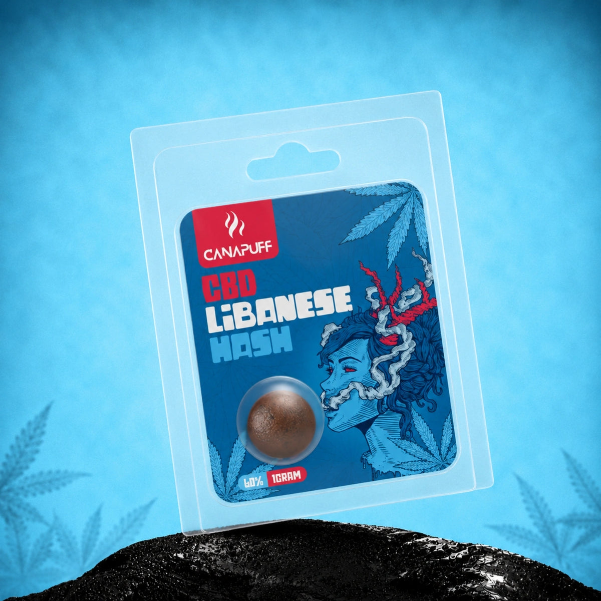 Canapuff CBD Lebanese Hash 60%, 1 gram blister balenie