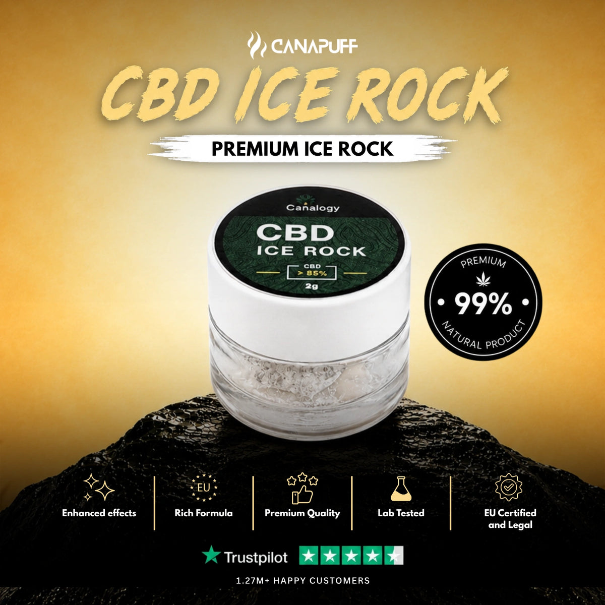 CBD IceRock CBD 85% – IceRock koncentrát, foto 2