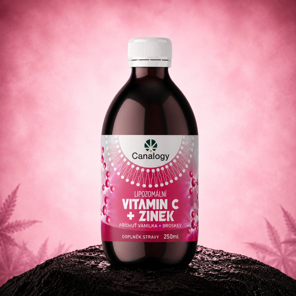CBD lipozomálny vitamín C so zinkom – fľaša výživového doplnku
