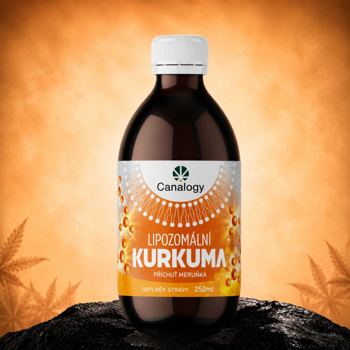 CBD lipozomálny kurkumín – fľaša s doplnkom