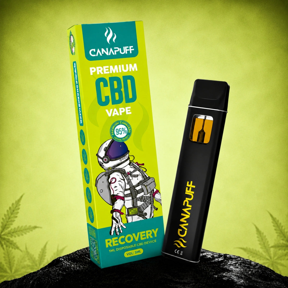 Canapuff CBD Vape Recovery 95% 1ml jednorazové zariadenie