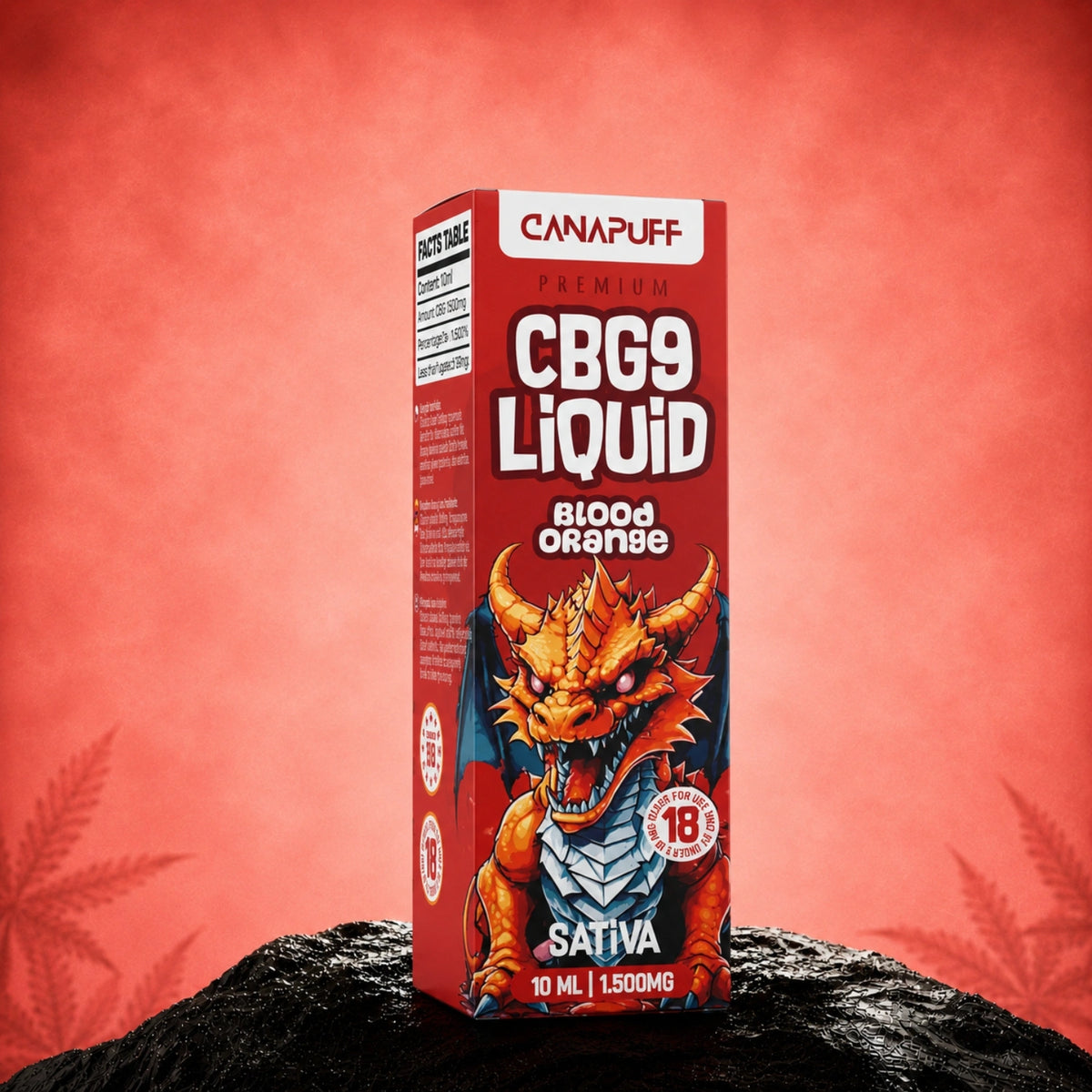 Canapuff CBG9 Liquid Blood Orange 1500mg, 10ml fľaštička