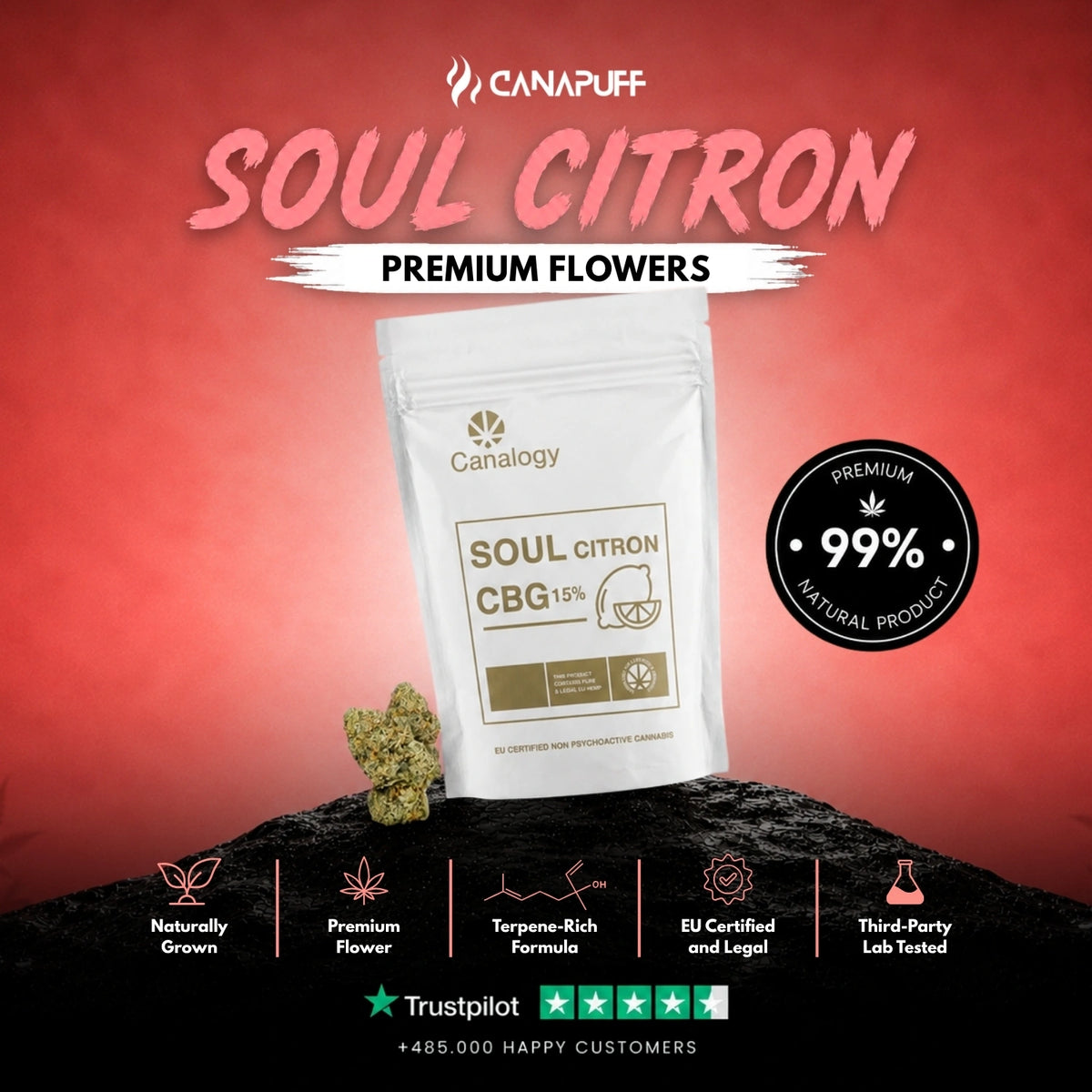 CBG Kvety Citron Soul 15% – kvety, foto 2