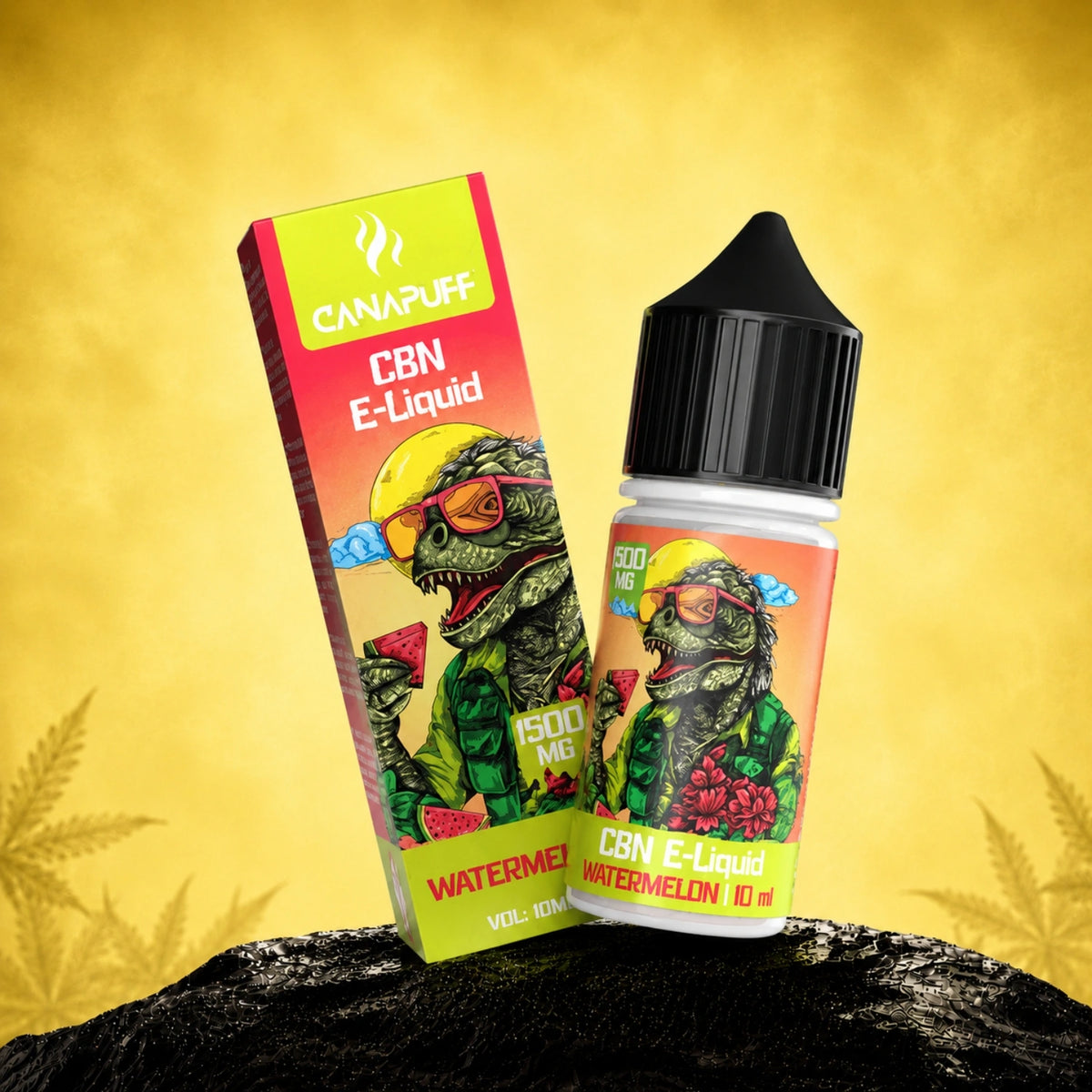 Canapuff CBN E-Liquid Watermelon 1500mg 10ml fľaštička s krabičkou